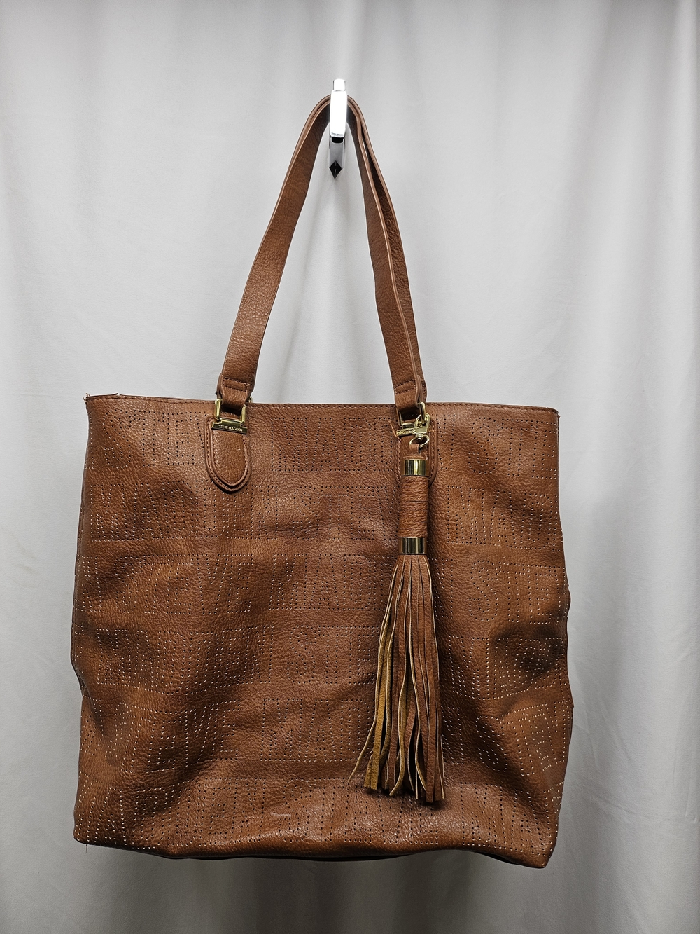 Steve Madden Cognac Brown Tassel Tote